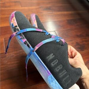 NOBULL Women's Black Sneakers with Multicolor Accents